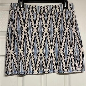 Spartina 449 Blue and Black Geometric Mini Skirt